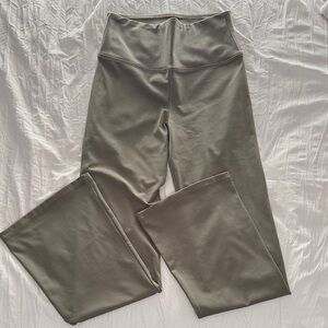 AEO Olive Green High-Waisted Flare Leggings